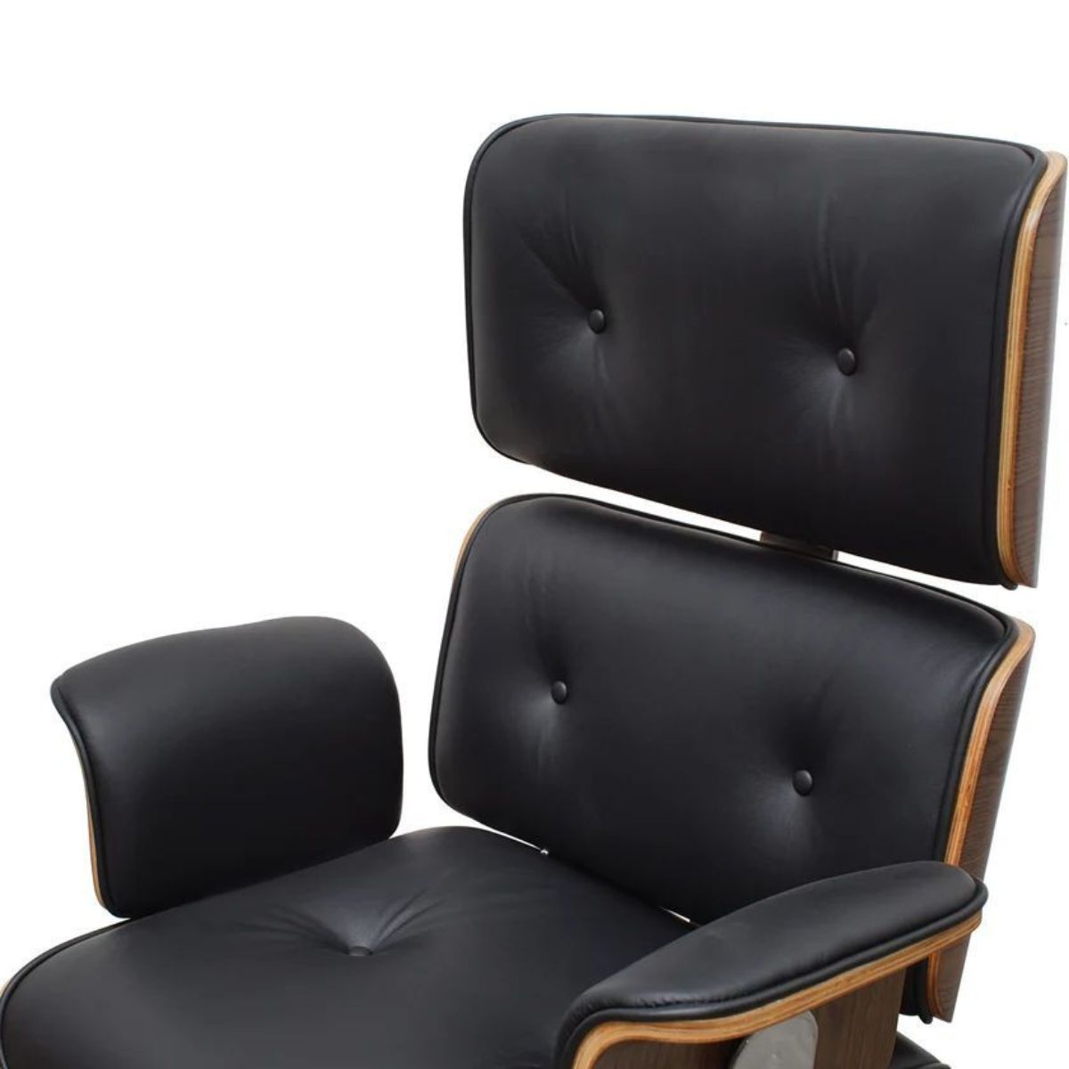 SILLÓN GERENCIAL 6408 CUERO NATURAL , MADERA NOGAL , ACERO Y ALUMINIO / 180 KGS. - Imagen 2